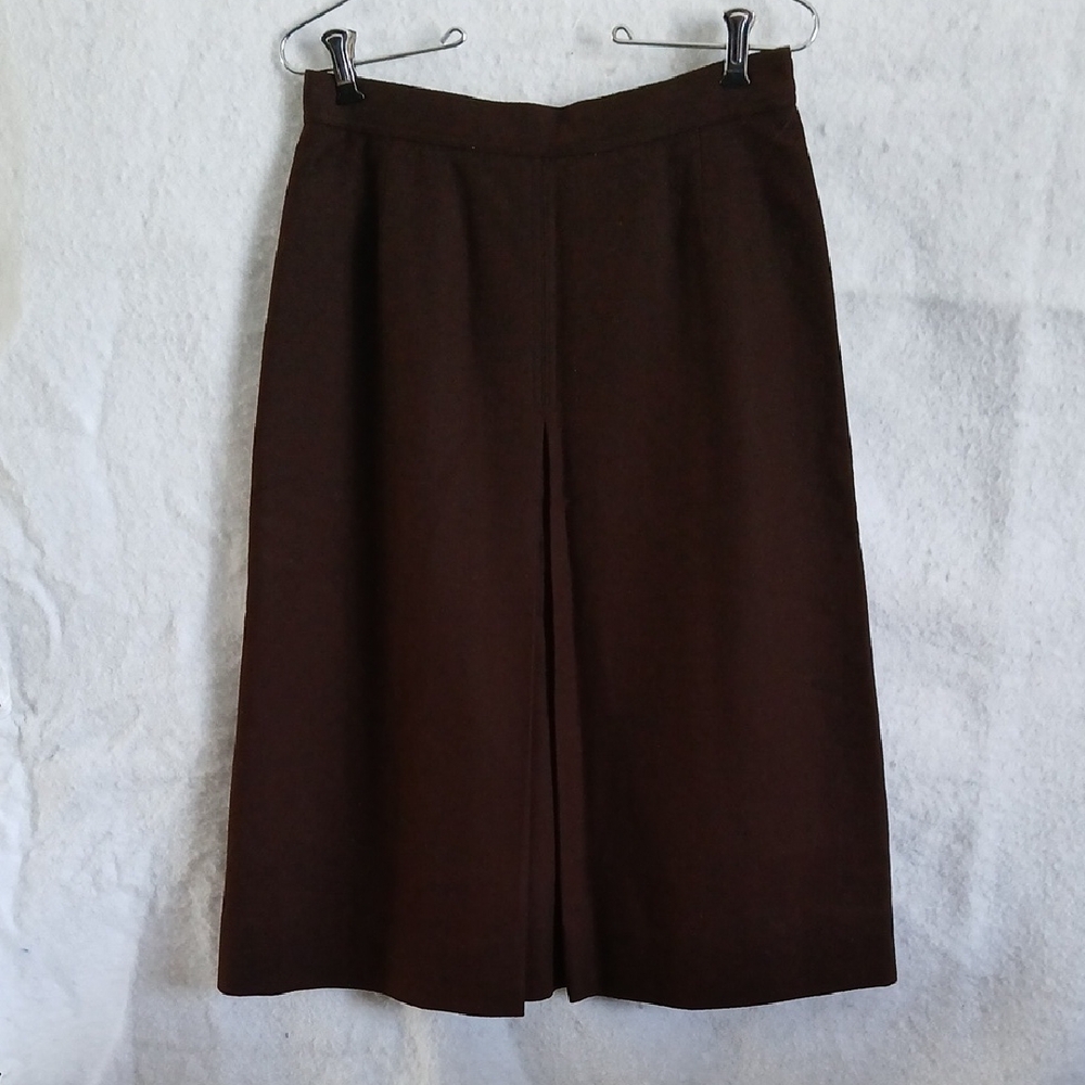 Evan Picone Brown Midi Skirt